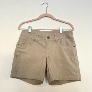 KUHL Free Range Hiking Shorts Khaki 5.5 Inseam Stretch Pockets Outdoor Size 4